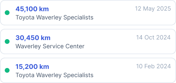 Vehicle service history report