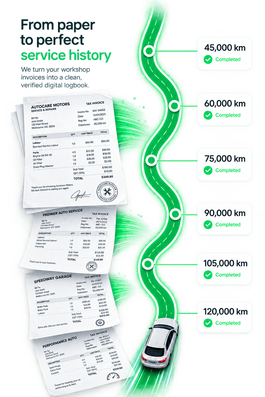 Workshop invoice history becoming a digital vehicle record